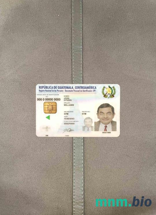 Gwatemala ID fotowygląd skan i fotorealistyczny snapshot, 2 w 1